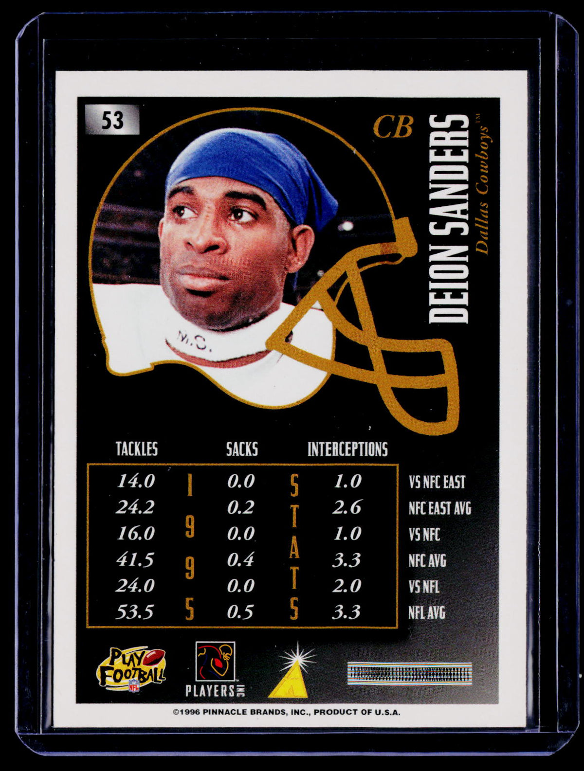 Deion Sanders 1996 Summit 53 Dallas Cowboys