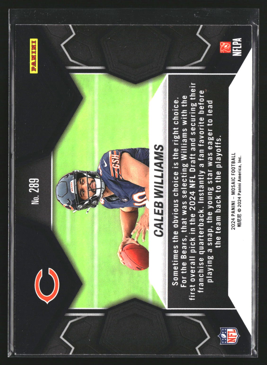Caleb Williams 2024 Panini Mosaic 289 Chicago Bears