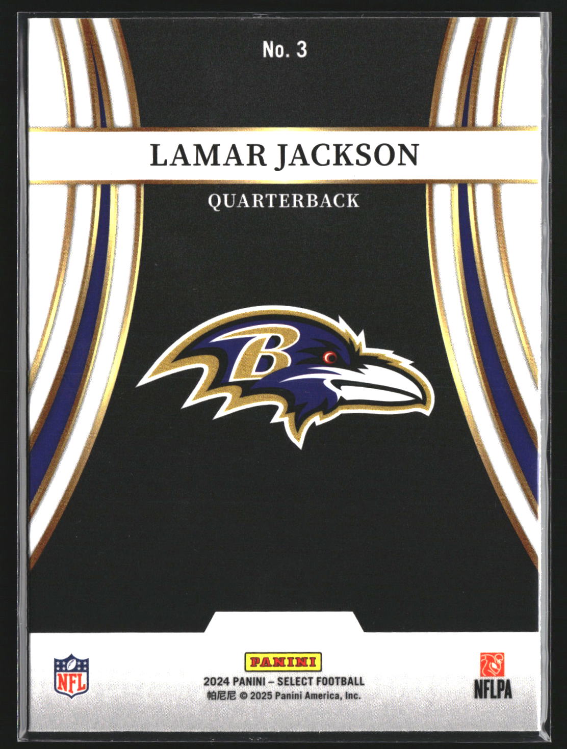 Lamar Jackson 2024 Panini Select 3 Turbocharged Baltimore Ravens