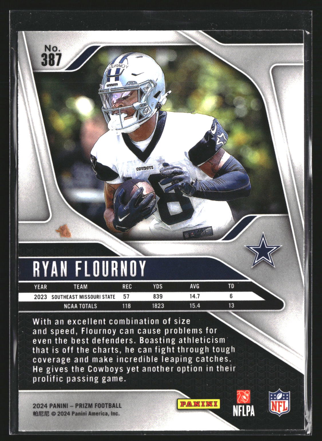 Ryan Flournoy 2024 Panini Prizm 387 RC RC Dallas Cowboys