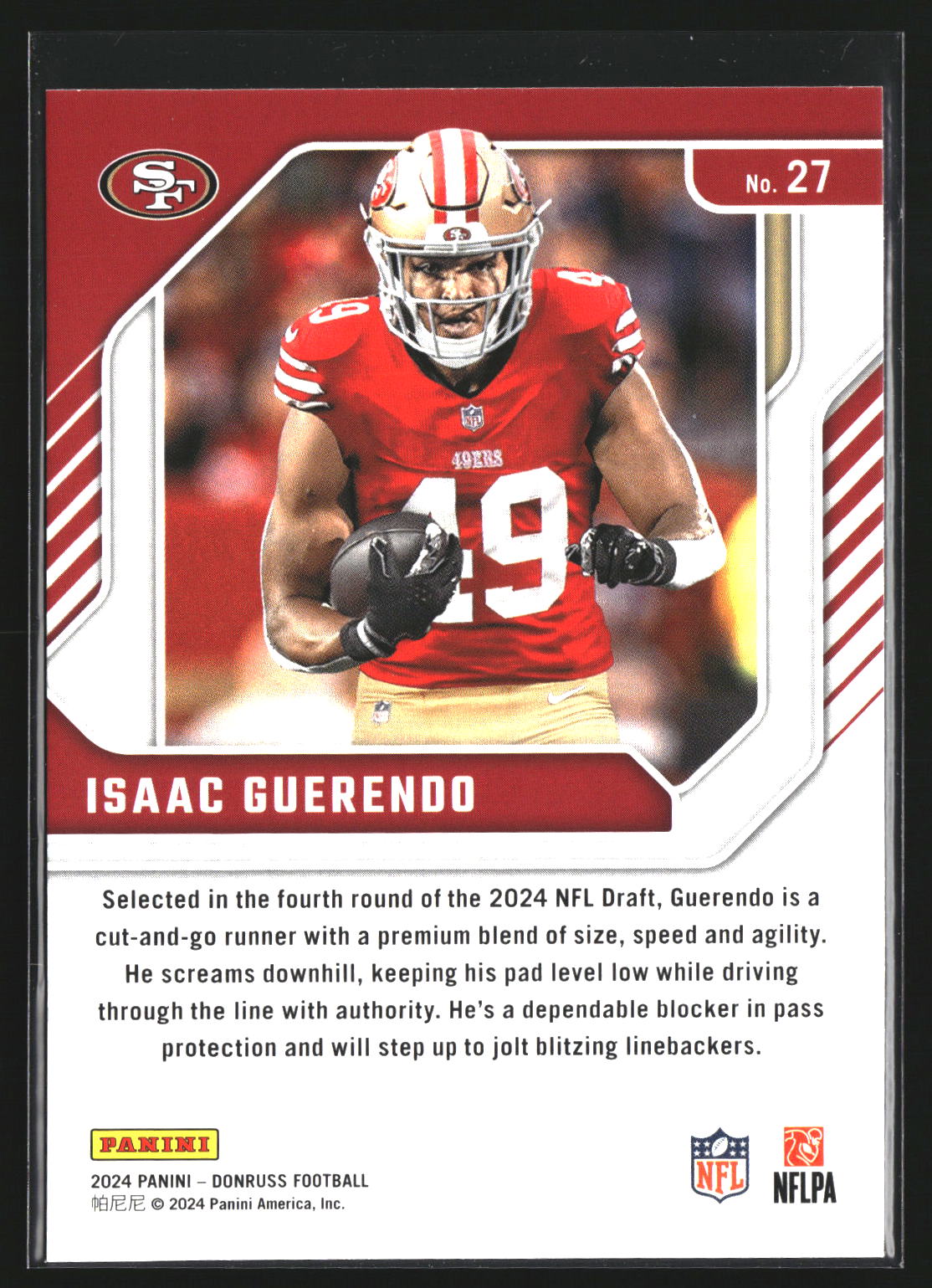 Isaac Guerendo 2024 Donruss 27 Elite Series Rookies San Francisco 49ers