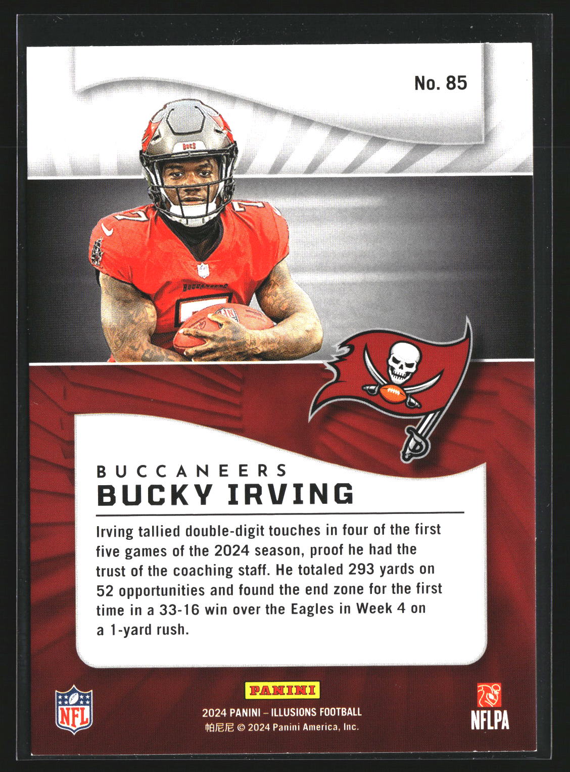 Bucky Irving 2024 Panini Illusions 85 Retail RC RC Tampa Bay Buccaneers