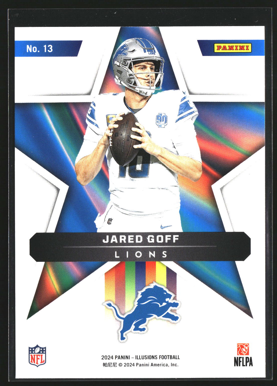 Jared Goff 2024 Panini Illusions 13 Shining Stars Detroit Lions