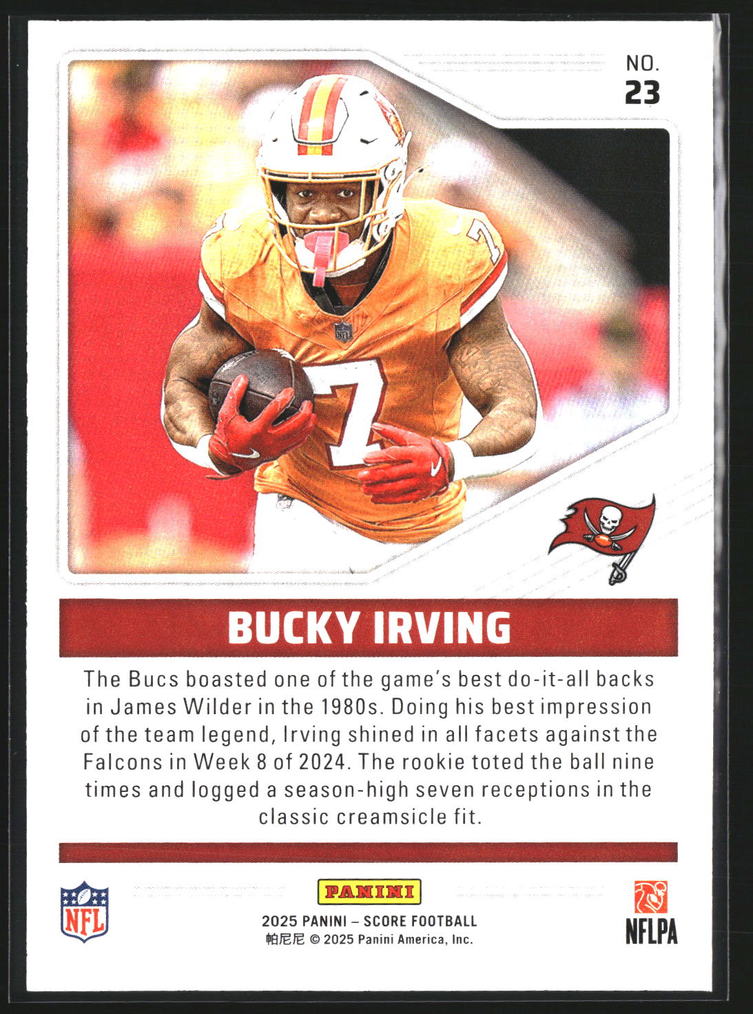 Bucky Irving 2025 Score 23 Throwbacks Tampa Bay Buccaneers