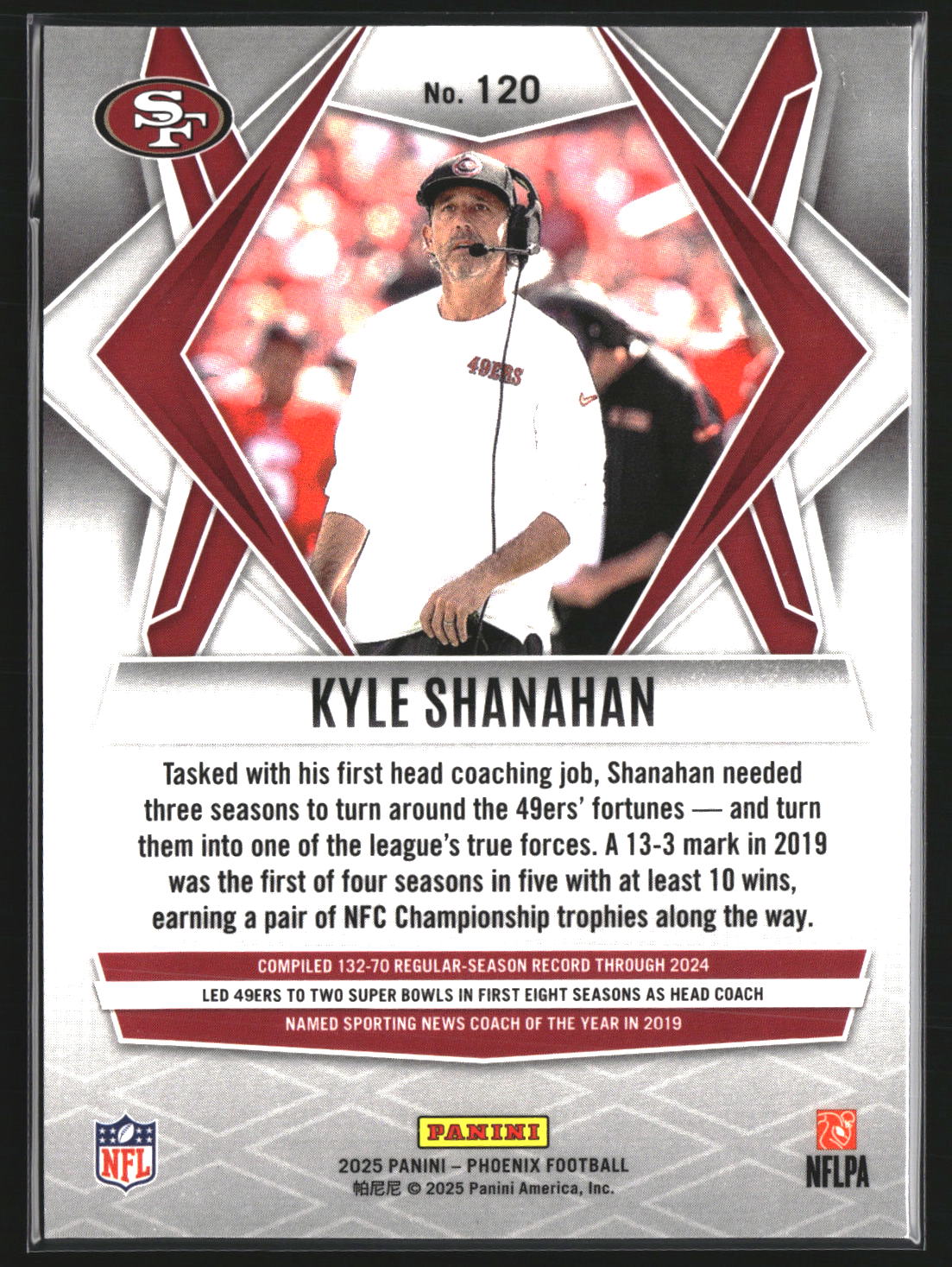 Kyle Shanahan 2025 Panini Phoenix 120 San Francisco 49ers