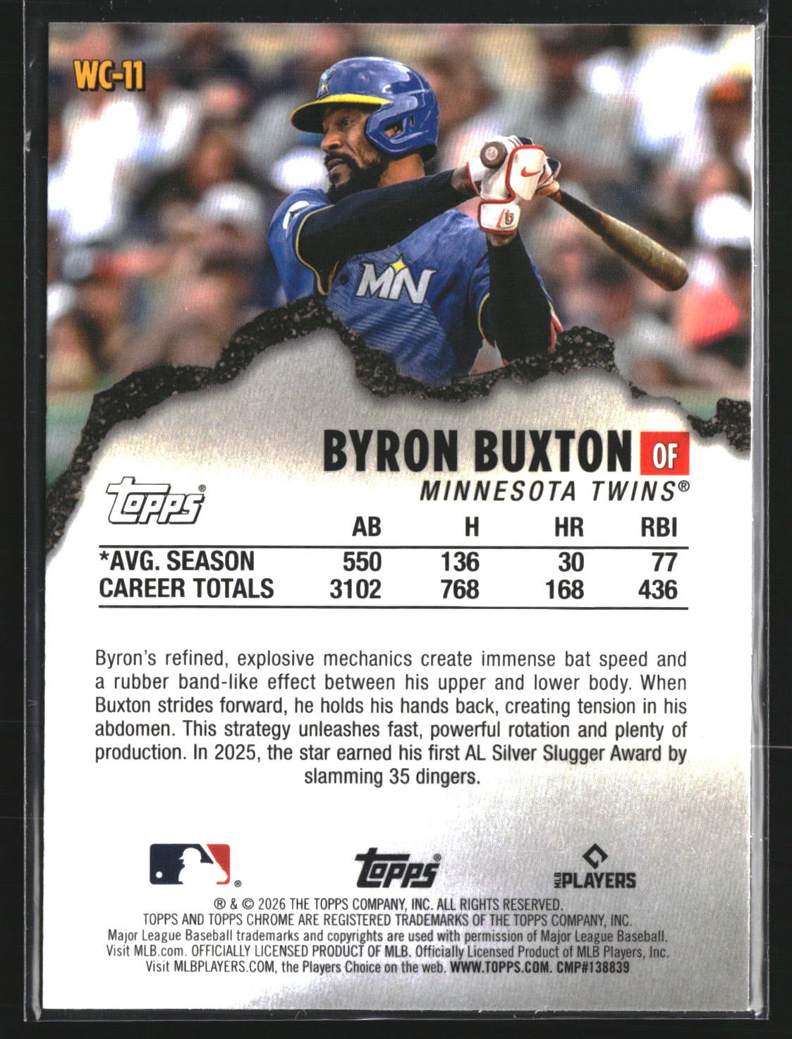 Byron Buxton 2026 Topps Chrome Logofractor Edition WC-11 Wrecking Crew Twins