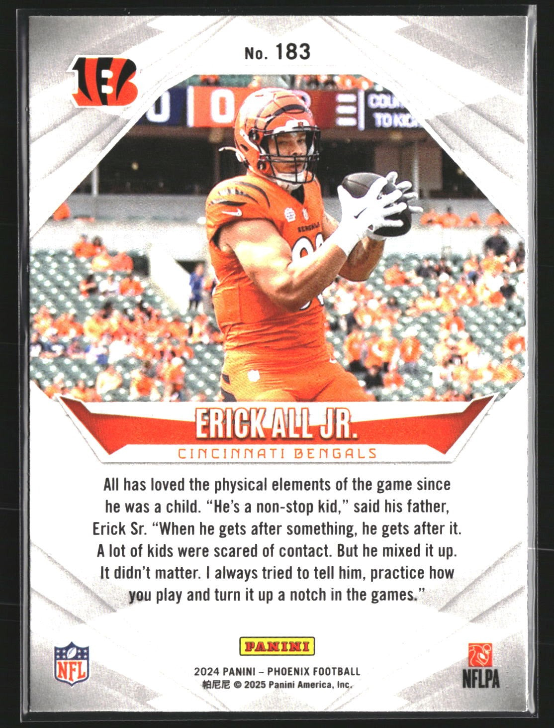 Erick All Jr. 2024 Panini Phoenix 183 Hyper RC RC Cincinnati Bengals