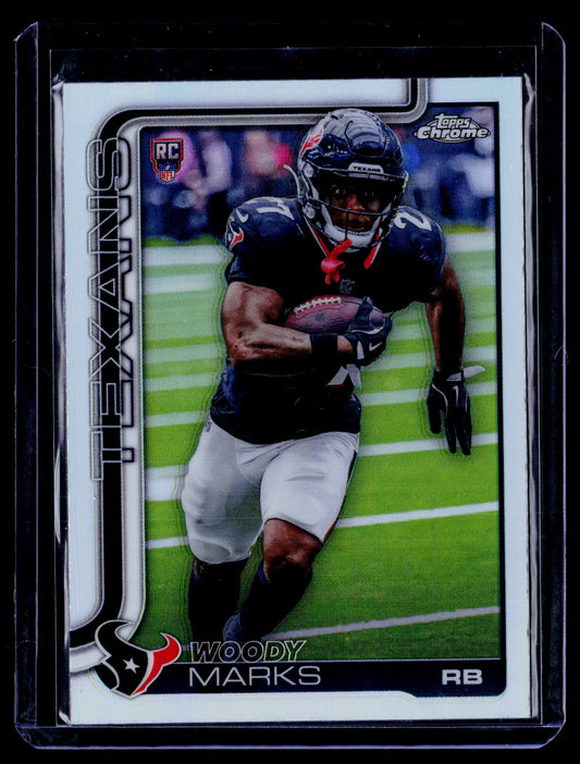 Woody Marks 2025 Topps Chrome 372 Refractor RC RC Houston Texans