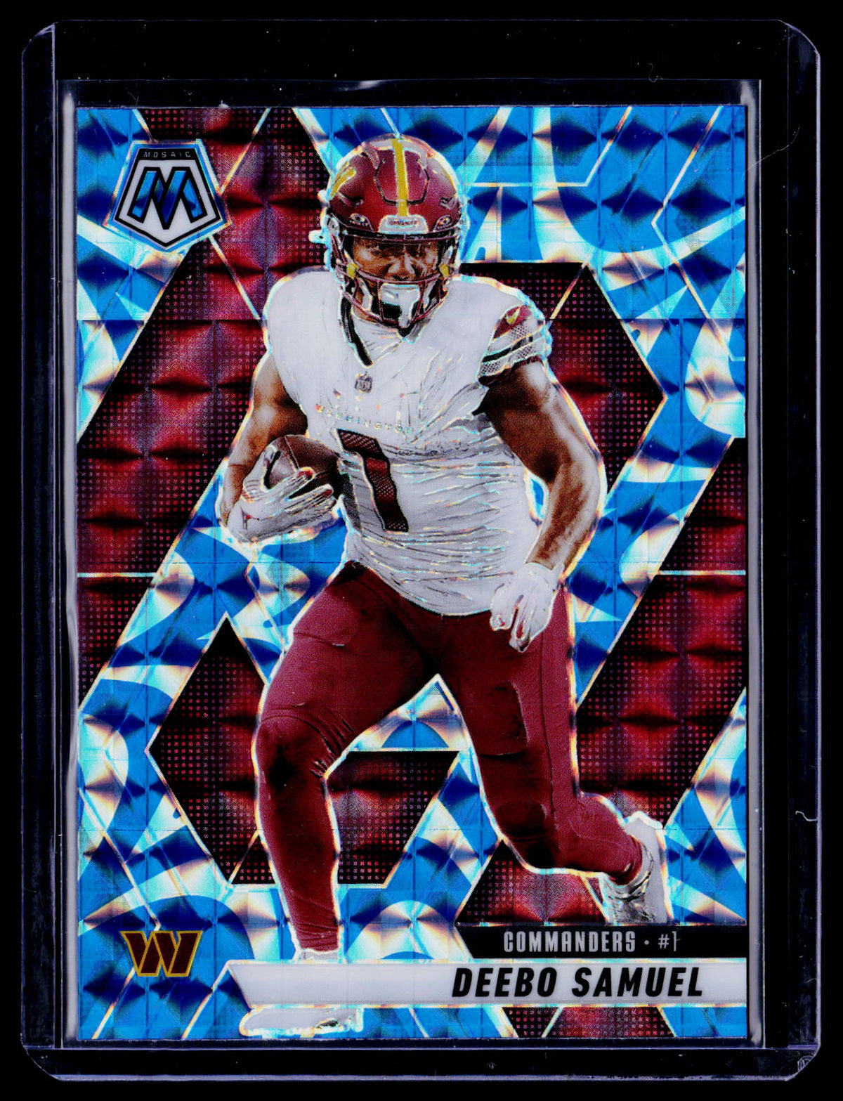 Deebo Samuel 2025 Panini Mosaic 44 Mosaic Reactive Blue Washington Commanders