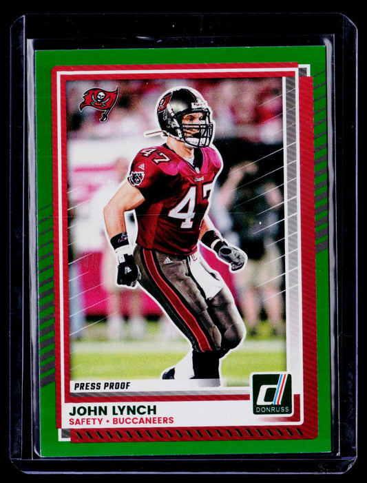 John Lynch 2025 Donruss 202 Press Proofs Green Tampa Bay Buccaneers