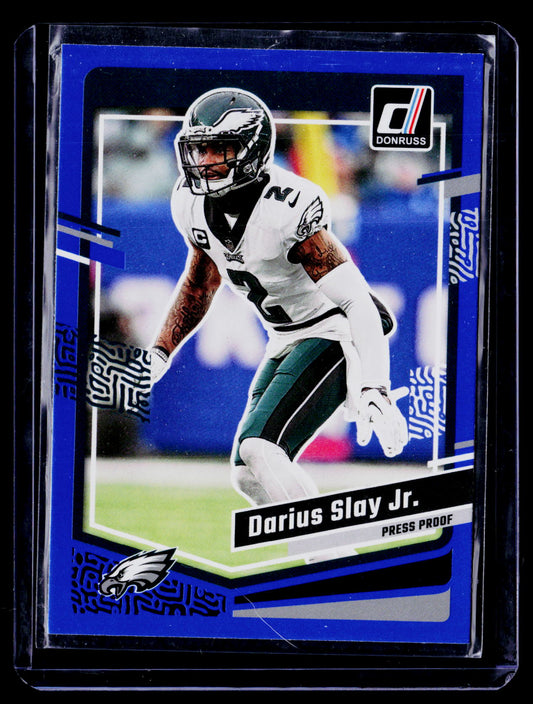 Darius Slay Jr. 2023 Donruss 239 Press Proof Blue Philadelphia Eagles