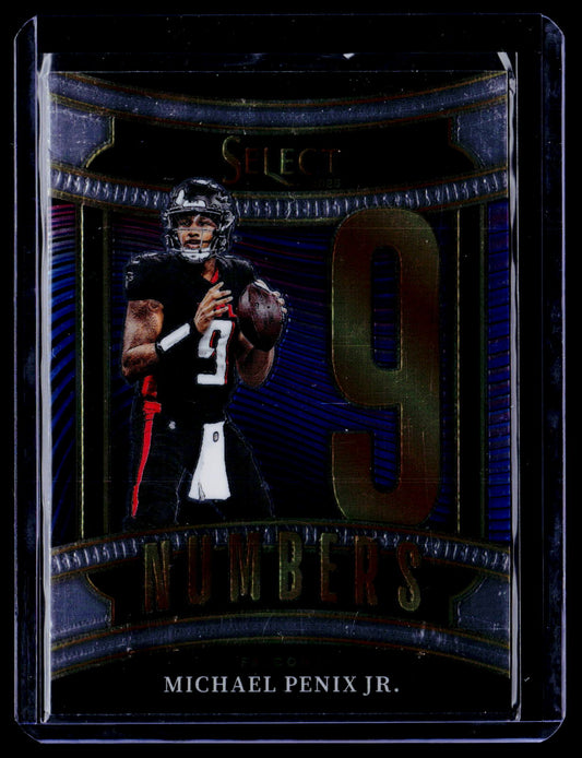 Michael Penix Jr. 2025 Panini Select 1 Select Numbers Atlanta Falcons