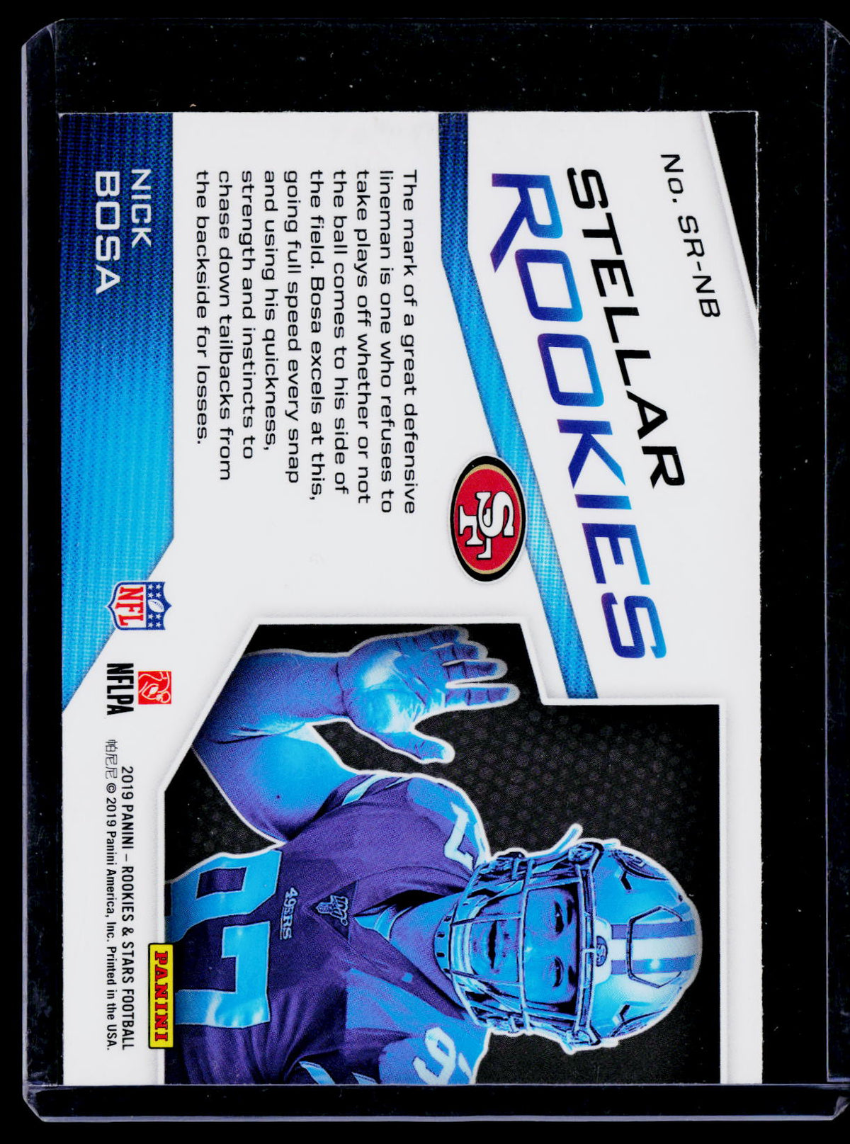 Nick Bosa 2019 Panini Rookies & Stars SR-NB Stellar Rookies San Francisco 49ers