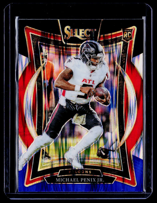 Michael Penix Jr. 2024 Panini Select 80 Black & Red Prizm Shock RC
