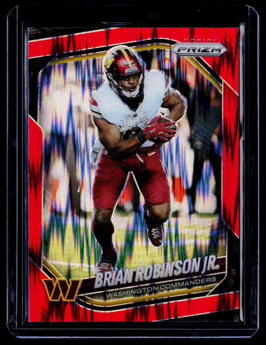 Brian Robinson Jr. 2025 Panini Prizm 141 Red Flash Washington Commanders