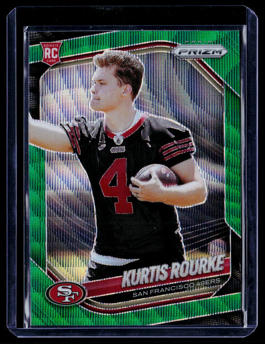 Kurtis Rourke 2025 Panini Prizm 397 Green Wave San Francisco 49ers