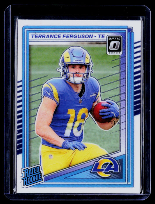 Terrance Ferguson 2025 Donruss Optic 244 RC RC Los Angeles Rams