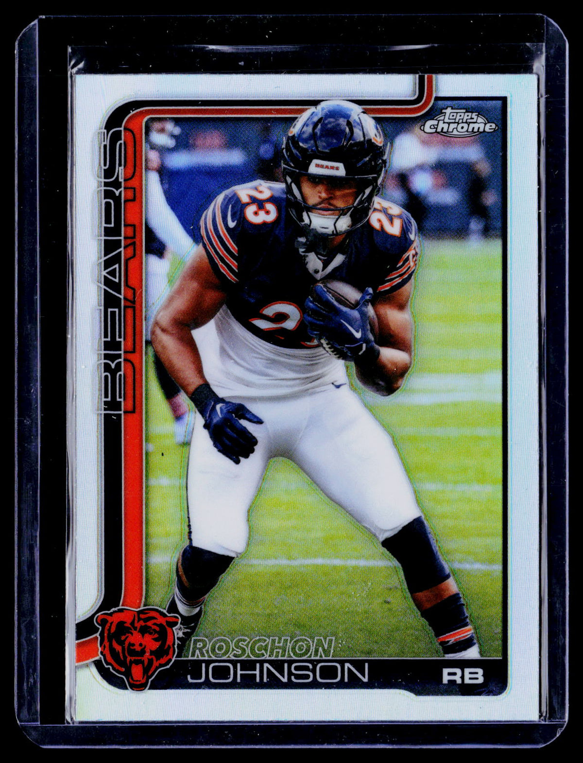 Roschon Johnson 2025 Topps Chrome 55 Refractor Chicago Bears