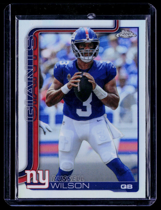 Russell Wilson 2025 Topps Chrome 229 Refractor New York Giants