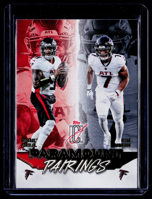 Bijan Robinson / Penix Jr. 2025 Topps Signature Class PP-17 Paramount Pairings
