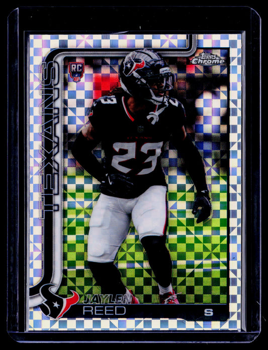 Jaylen Reed 2025 Topps Chrome 374 X-Fractor RC RC Houston Texans