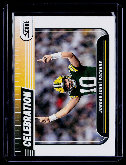 Jordan Love 2024 Score C-JLE Celebration Red Green Bay Packers