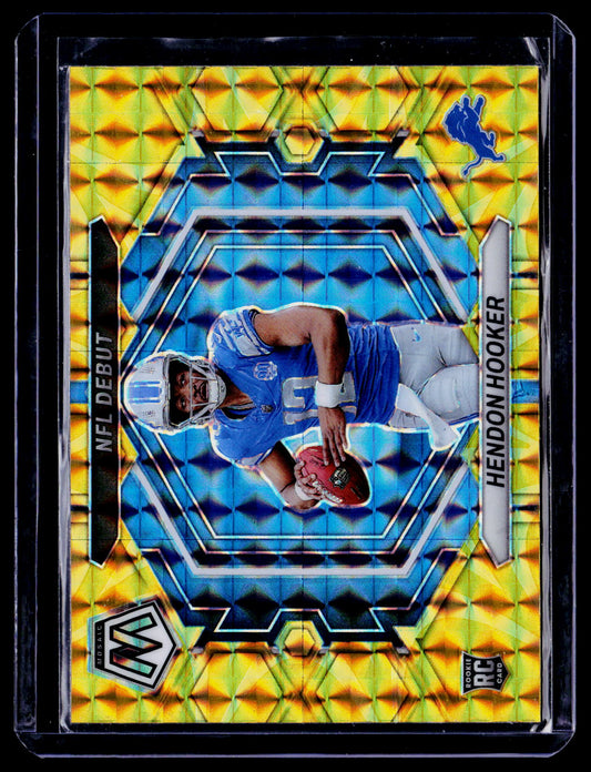 Hendon Hooker 2023 Panini Mosaic ND-1 Reactive Yellow Mosaic Detroit Lions