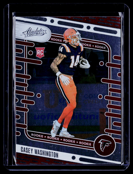 Casey Washington 2024 Panini Absolute 101 Atlanta Falcons