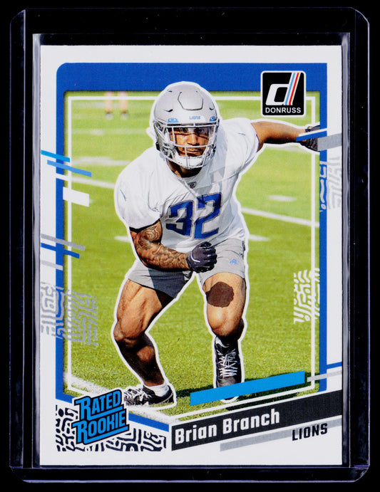 Brian Branch 2023 Donruss 328 RC RC Detroit Lions