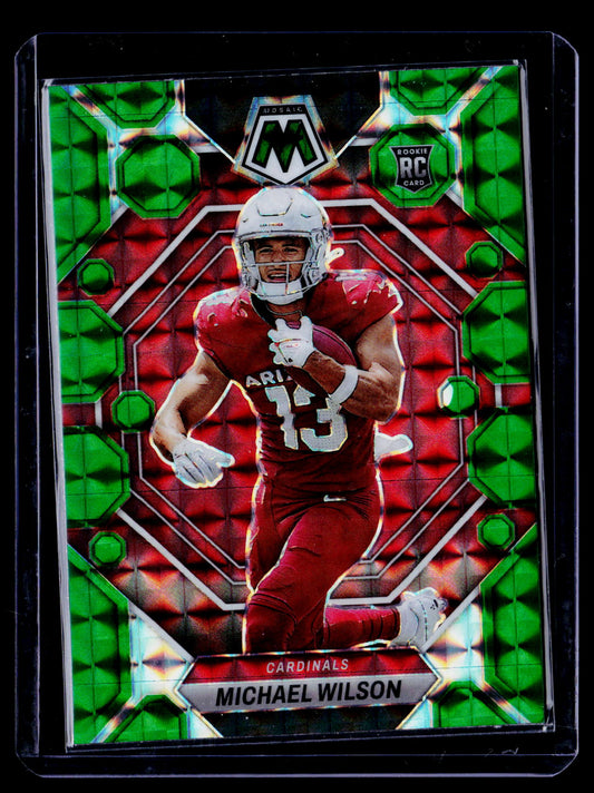 Michael Wilson 2023 Panini Mosaic 350 Green Mosaic RC RC Arizona Cardinals