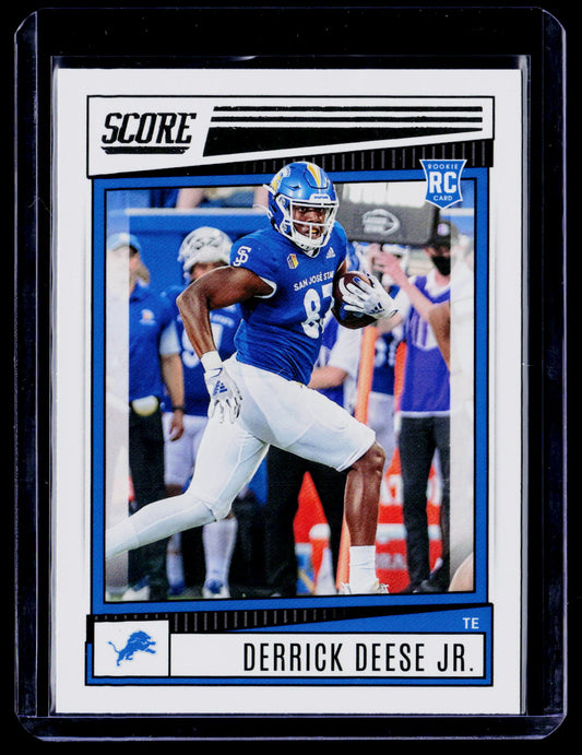 Derrick Deese Jr. 2022 Score 376 RC RC Detroit Lions