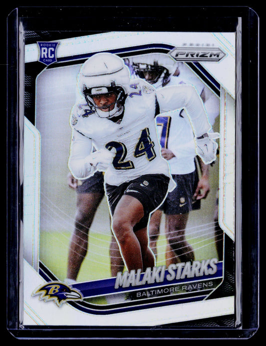 Malaki Starks 2025 Panini Prizm 310 Silver Baltimore Ravens