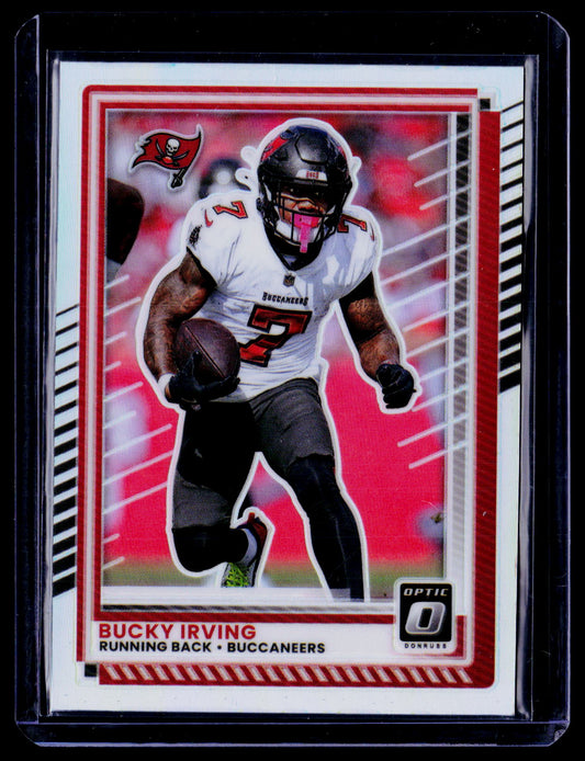 Bucky Irving 2025 Donruss Optic 83 Holo Tampa Bay Buccaneers