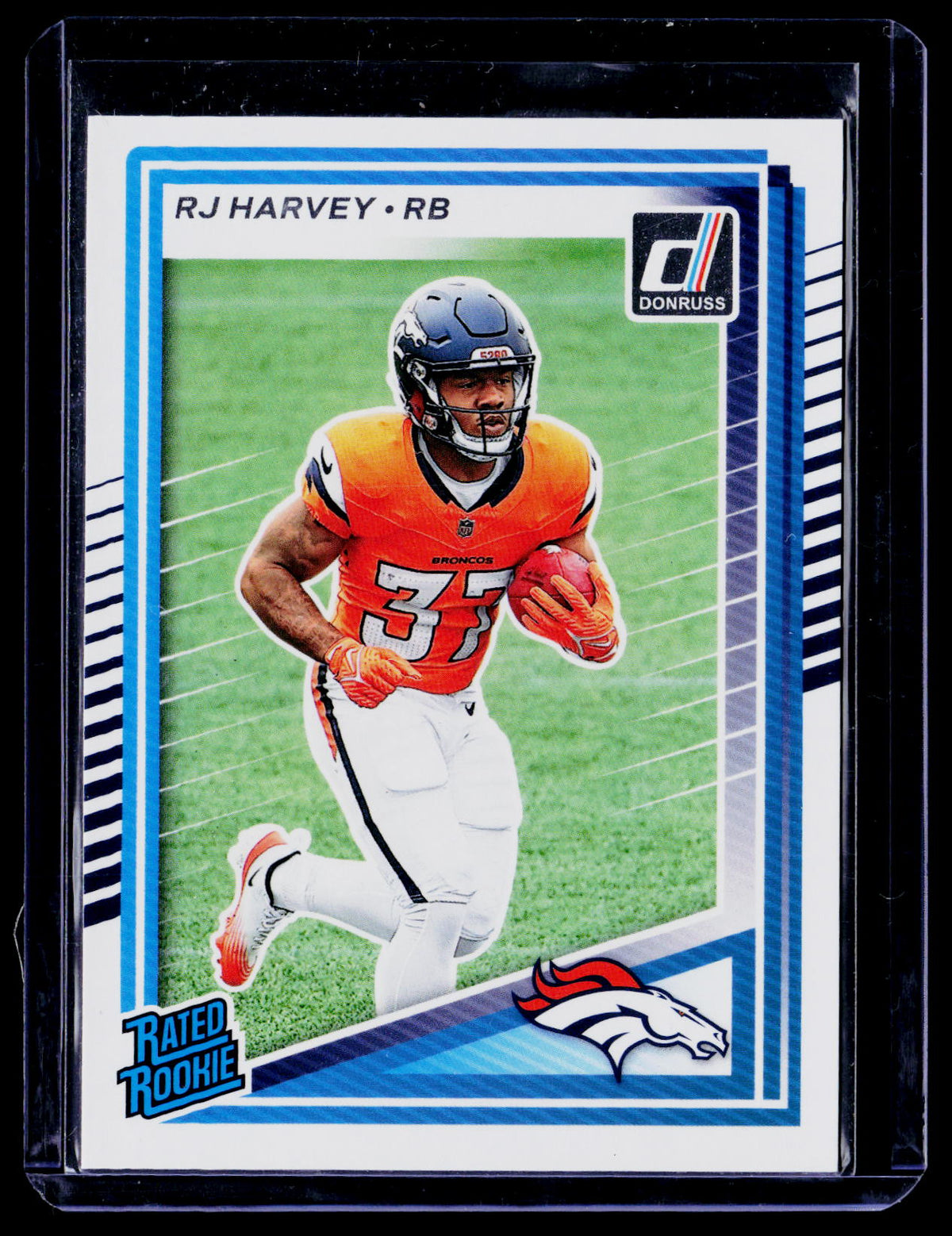 RJ Harvey 2025 Donruss 312 RC RC Denver Broncos