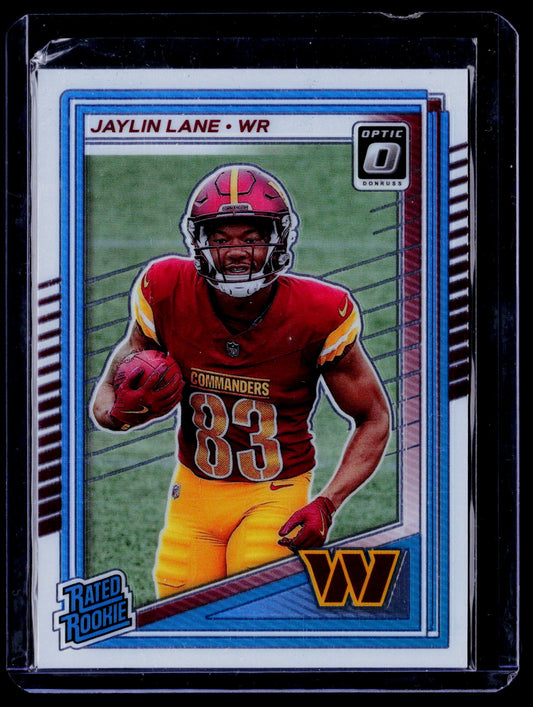 Jaylin Lane 2025 Donruss Optic 249 RC RC Washington Commanders