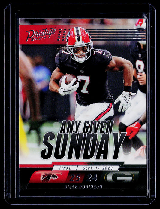 Bijan Robinson 2024 Panini Prestige AGS-BRN Any Given Sunday Atlanta Falcons