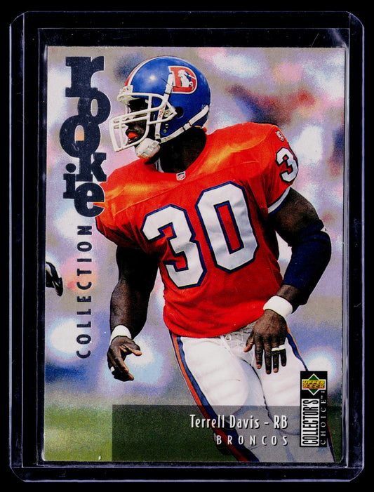 Terrell Davis 1995 Collector's Choice Update U17 Silver RC RC Denver Broncos