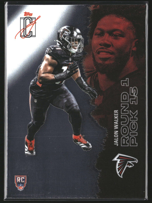 Jalon Walker 2025 Topps Signature Class 121 Chrome RC RC Atlanta Falcons