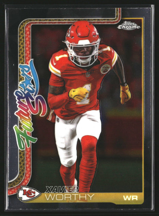 Xavier Worthy 2025 Topps Chrome FS-5 Future Stars Kansas City Chiefs