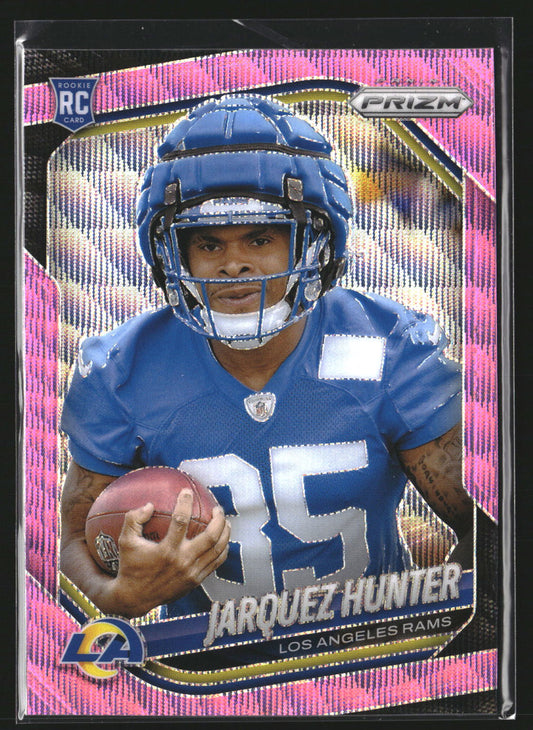 Jarquez Hunter 2025 Panini Prizm 353 Pink Wave Los Angeles Rams