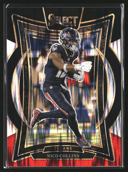 Nico Collins 2024 Panini Select 86 Black & Gold Prizm Shock Houston Texans