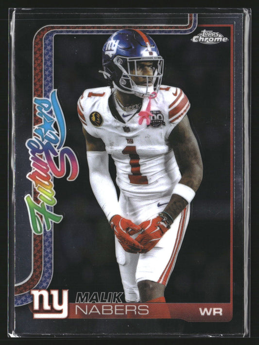 Malik Nabers 2025 Topps Chrome FS-8 Future Stars New York Giants