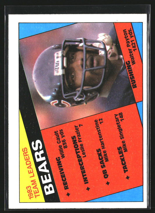 Bears Team Leaders - Walter Payton 1984 Topps 221 Chicago Bears