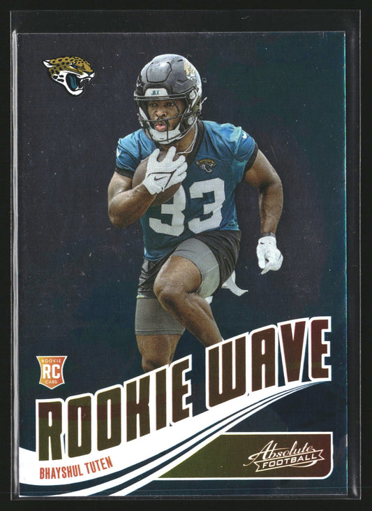 Bhayshul Tuten 2025 Panini Absolute RW-BTN Rookie Wave Jacksonville Jaguars