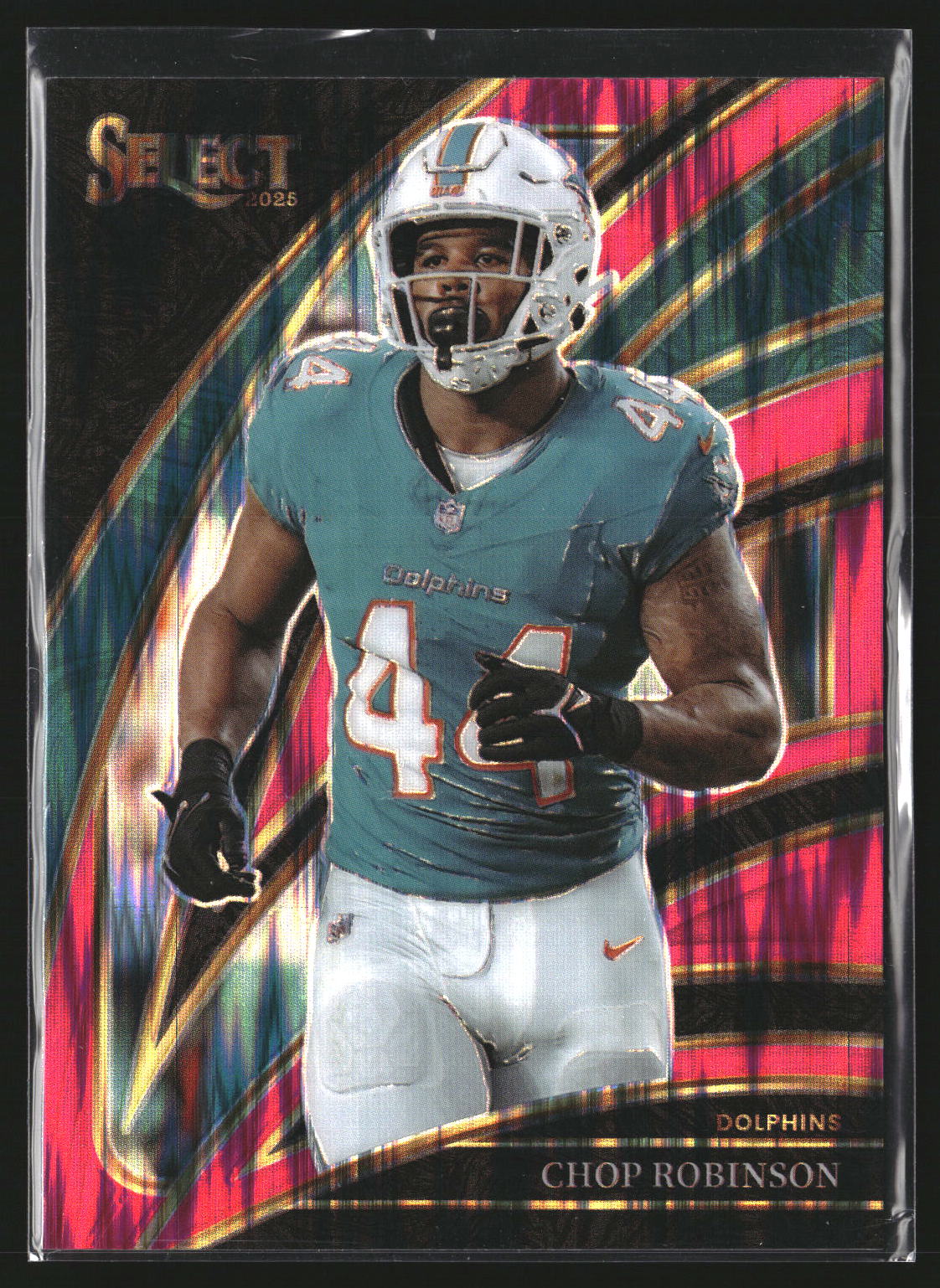 Chop Robinson 2025 Panini Select 283 Pink Prizm Shock Miami Dolphins