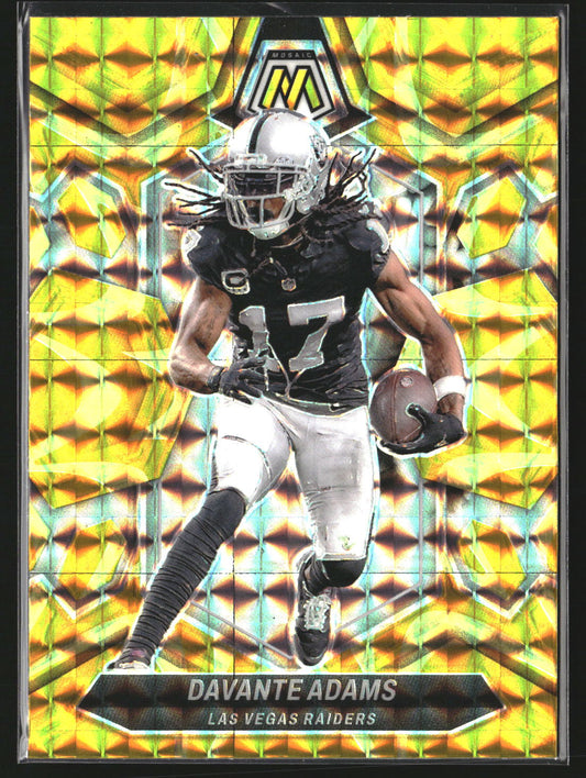 Davante Adams 2024 Panini Mosaic 115 Mosaic Reactive Yellow Las Vegas Raiders