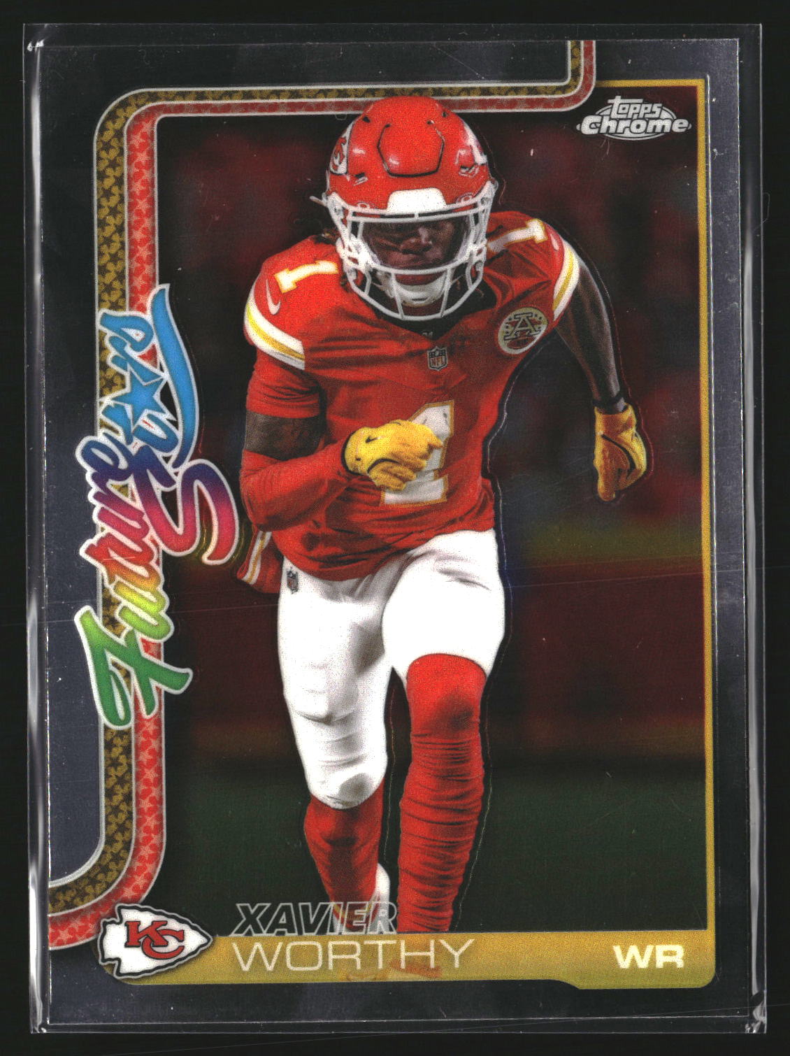 Xavier Worthy 2025 Topps Chrome FS-5 Future Stars Kansas City Chiefs