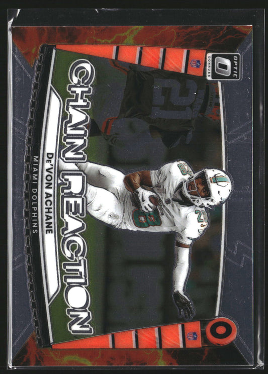 De'Von Achane 2025 Donruss Optic 3 Chain Reaction Miami Dolphins