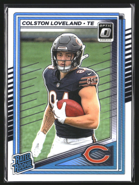Colston Loveland 2025 Donruss Optic 204 Pink RC RC Chicago Bears