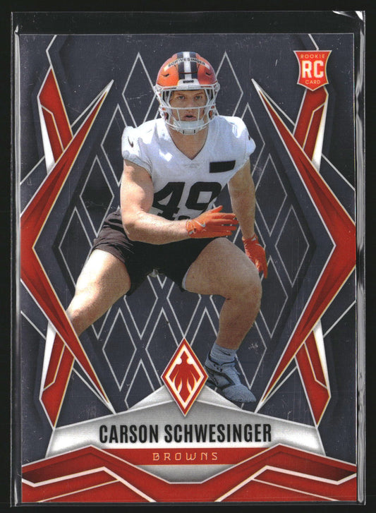 Carson Schwesinger 2025 Panini Phoenix 201 RC RC Cleveland Browns